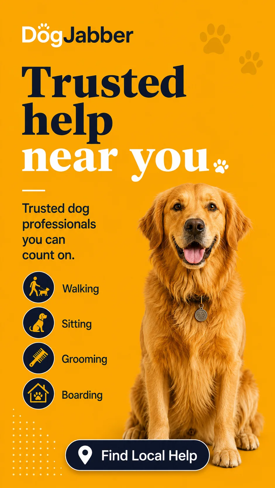 Happy dog in the DogJabber community